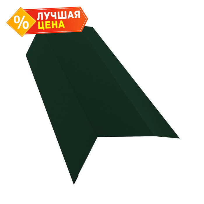 Планка карнизная 100х65 0,5 GreenCoat Pural BT, matt RR 11 темно-зеленый (RAL 6020 хромовая зелень)