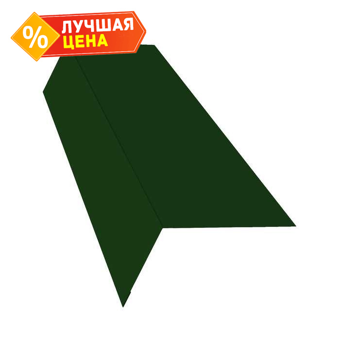 Планка карнизная широкая 100х85 0,45 Drap RAL 6005 зеленый мох