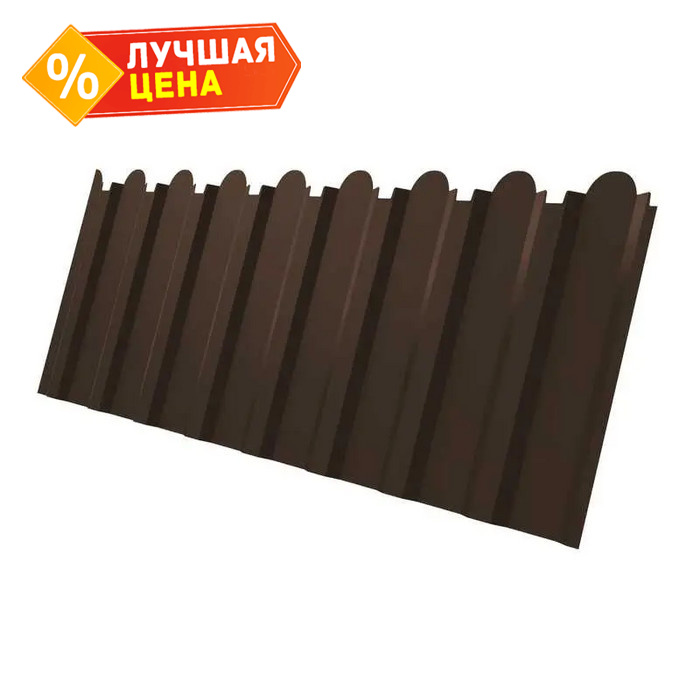 Профлист фигурный Grand Line C20В 0.45 Drap RAL 8017 Шоколад