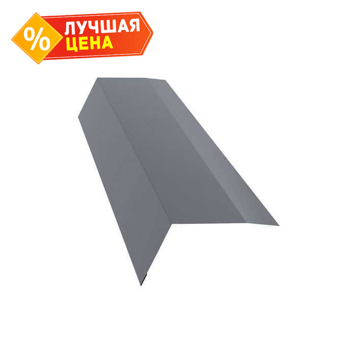 Планка карнизная 100х65 0,5 Satin с пленкой RAL 7016 антрацитово-серый