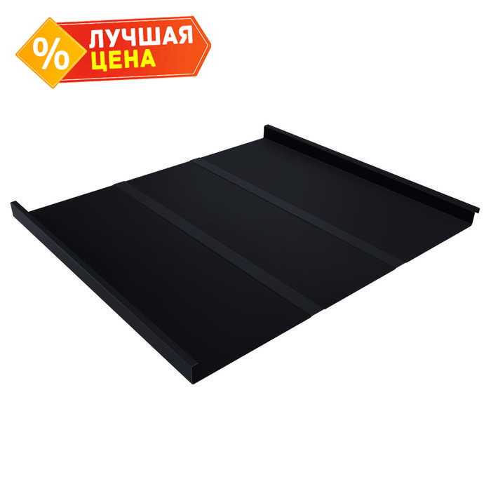 Фальцевая кровля Фальц двойной стоячий Grand Line 0,5 Velur X RAL 9005