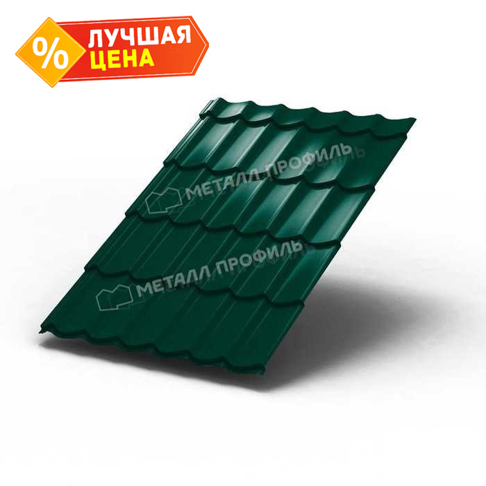 Металлочерепица Металл-Профиль Ламонтерра XL 0,5 PURMAN® RAL 6005 Зеленый мох