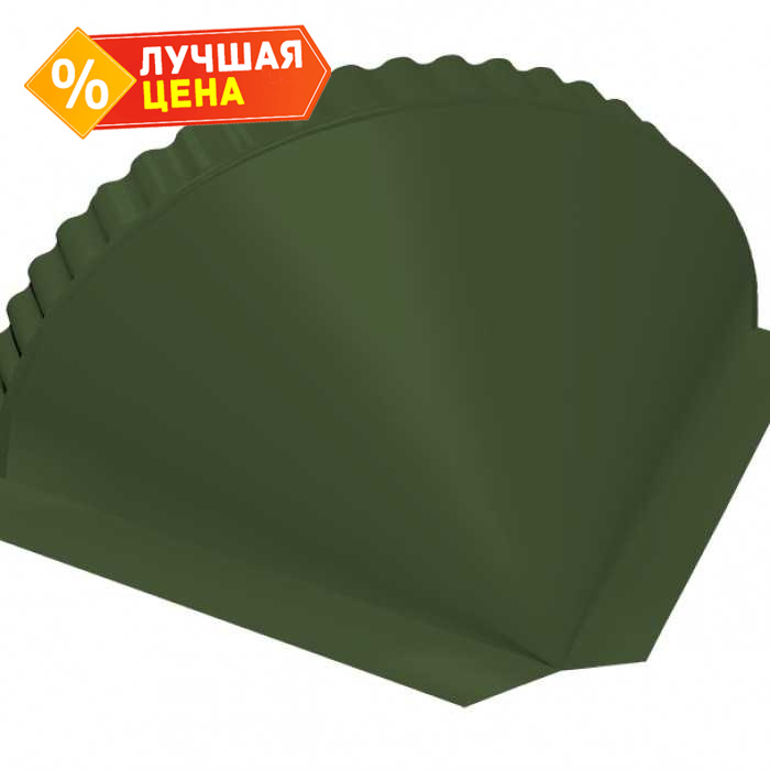 Заглушка конусная Velur RAL 6020 хромовая зелень