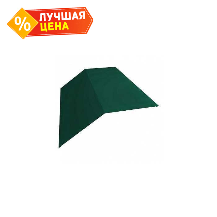 Планка конька плоского 190х190 0,45 Drap ST RAL 6005 зеленый мох