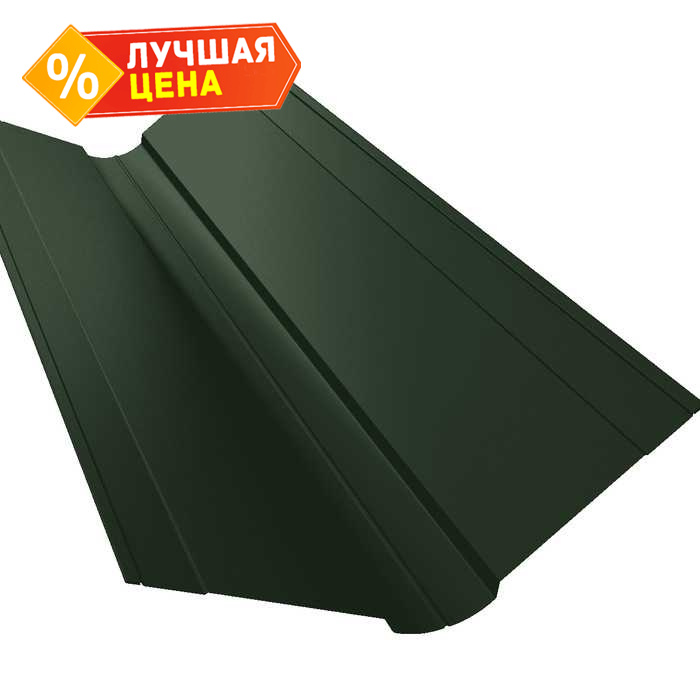 Планка ендовы верхней фигурной 150x150 0,5 GreenCoat Pural BT RR 11 темно-зеленый (RAL 6020 хромовая зелень)