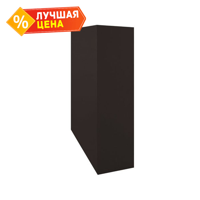 Кожух на трубу скатный д1190/ш430/в1-1530/в2-1110 0,5 GreenCoat Pural BT, matt с пленкой RR 32 темно-коричневый (RAL 8019 серо-коричневый)