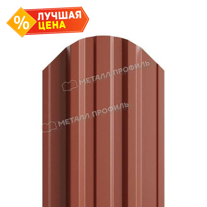 Штакетник Металл Профиль TRAPEZE-O 0,5 PURETAN® RR 29 Вишневый