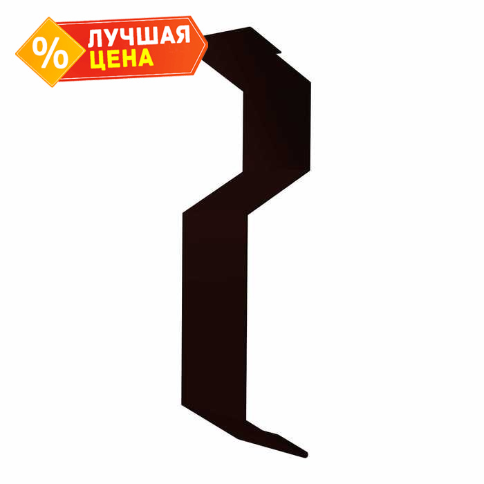 Планка примыкания внакладку 25х17х35х17 0,45 PE с пленкой RR 32 темно-коричневый