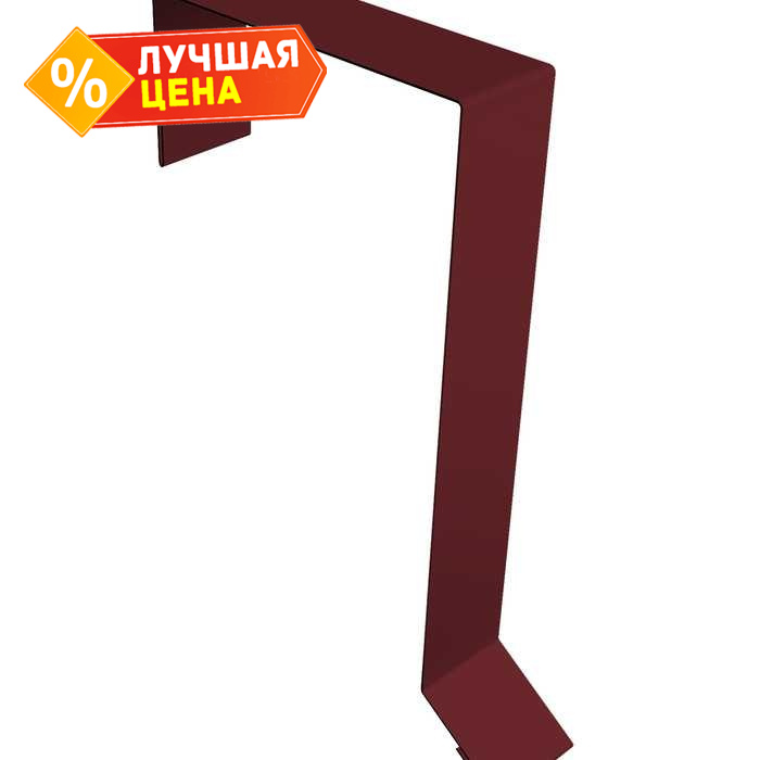 Планка торцевая фальц 60х97 0,5 Satin Мatt RAL 3005 красное вино