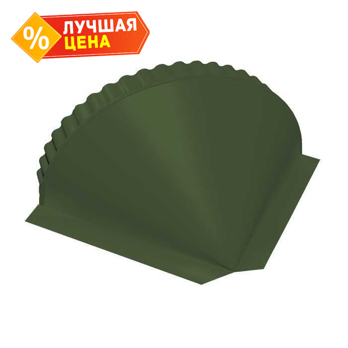 Заглушка малая конусная GreenCoat Pural BT, matt RR 11 темно-зеленый (RAL 6020 хромовая зелень)