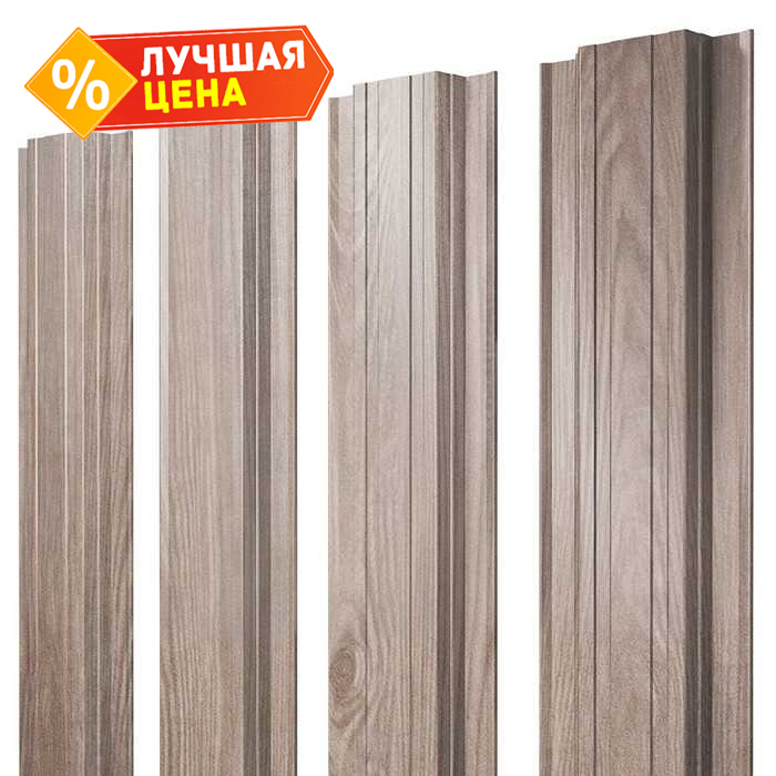 Штакетник Прямоугольный Grand Line 0,45 Print Elite White Wood White Wood