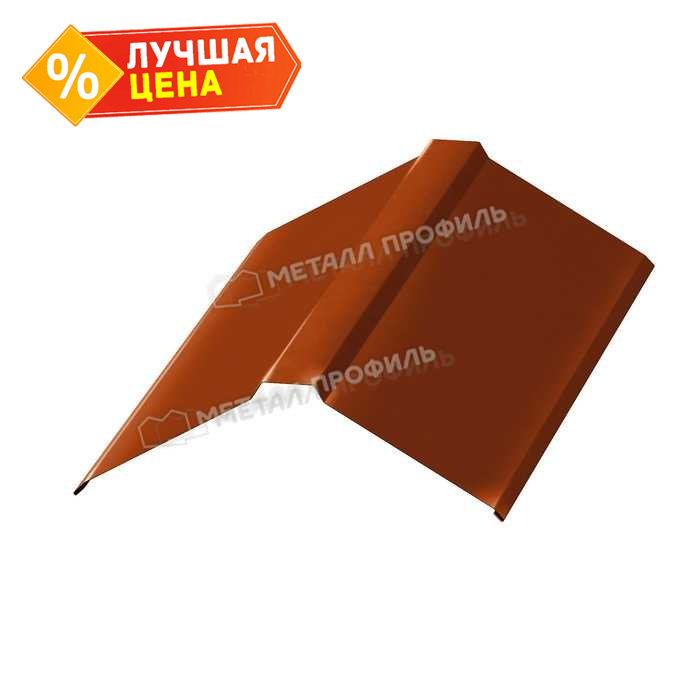 Планка конька плоского 120х120х2000 (AGNETA-20-Copper\Copper-0.5)