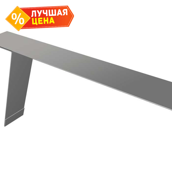 Планка карнизная фальц Grand Line 130х80 0,45 PE с пленкой RAL 9003 сигнальный белый