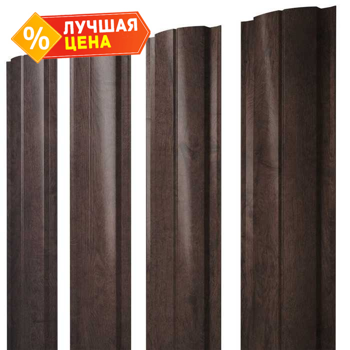 Штакетник Полукруглый Slim Grand Line 0,45 Print Premium Antique Wood Antique Wood