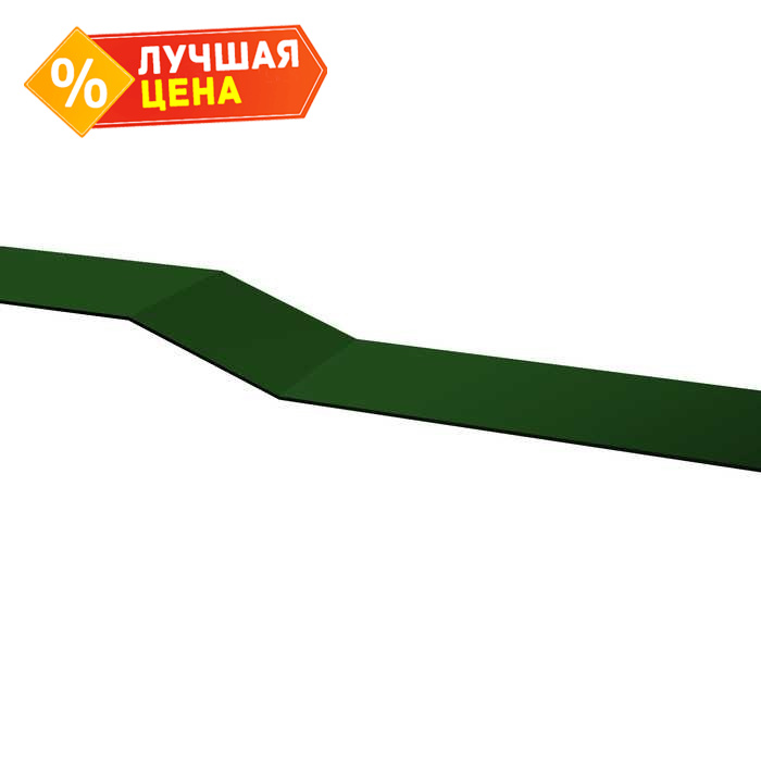 Планка крепежная фальц Grand Line 0,5 Satin с пленкой RAL 6005 зеленый мох