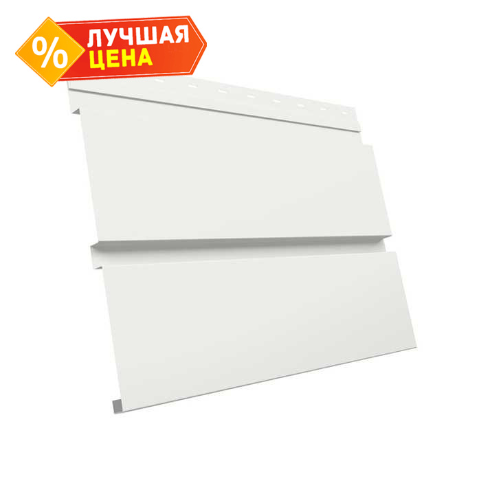 Металлический софит Квадро брус без перфорации 0,5 Satin RAL 9003 сигнальный белый