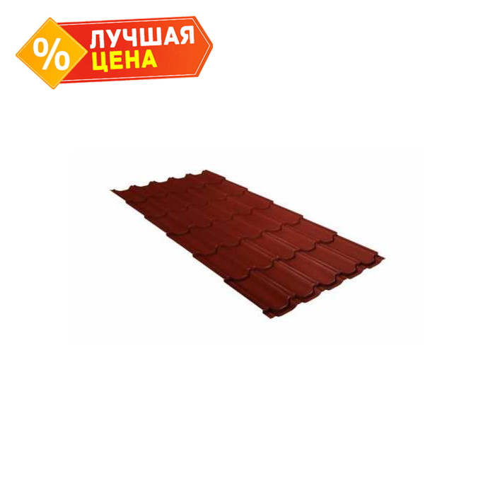 Металлочерепица Grand Line Kvinta plus 0,5 GreenCoat Pural Matt BT RR 29 Оксидно-красный