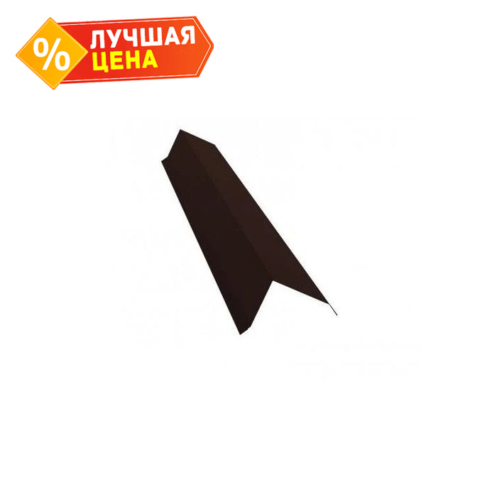 Планка торцевая 80х100 0,5 Drap RAL 8017 шоколад