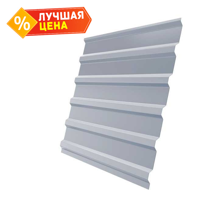 Профлист Grand Line C20В 0.5 Satin RAL 9006 Бело-алюминиевый