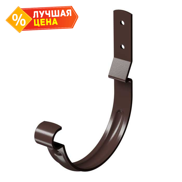 Карнизный крюк короткий (гнутый) STAL PREMIUM, шоколад