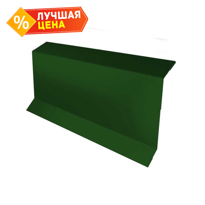 Планка примыкание в штробу 60 0,5 Satin с пленкой RAL 6005 зеленый мох