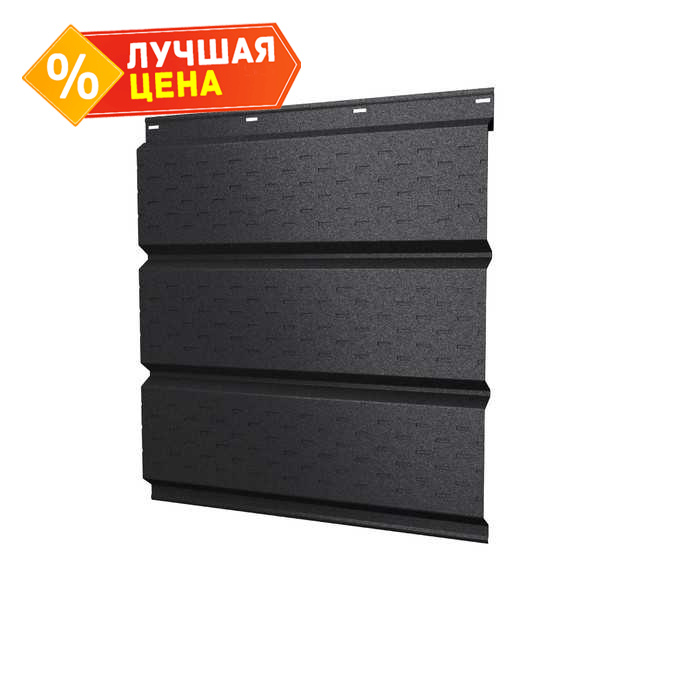 Софит металлический полная перфорация 0,5 Rooftop Matte с пленкой RAL 9005 черный