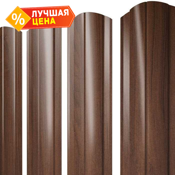 Штакетник Круглый фигурный Grand Line 0,45 Print Elite Choco Wood Choco Wood