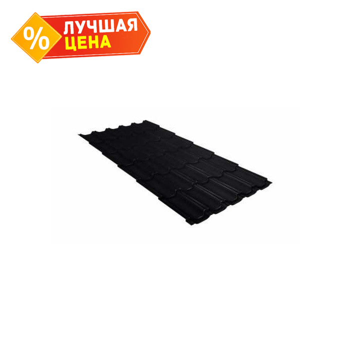 Металлочерепица Grand Line Kvinta plus 0,5 Satin Мatt RAL 9005 Черный