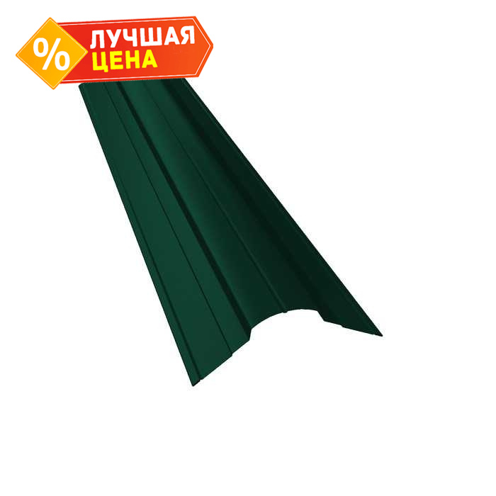 Планка конька фигурного 70x70 0,45 PE-Double RAL 6005 зеленый мох