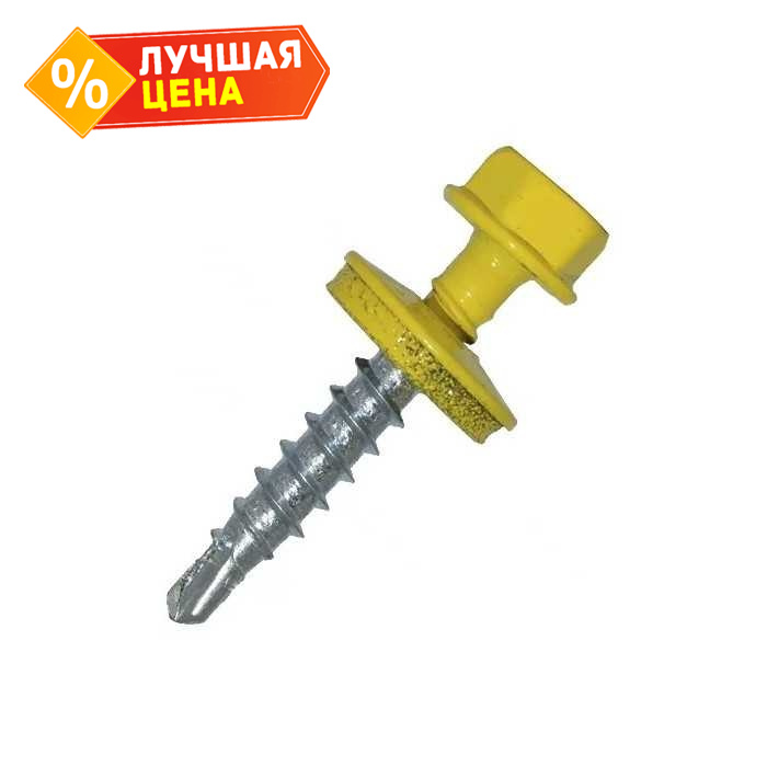 Саморез кровельный Daxmer 4,8х70 RAL 1018 (100) сверло №1