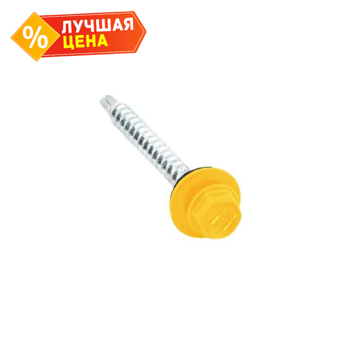 Саморез кровельный Daxmer 4,8х50 RAL 1018 (150) сверло №1