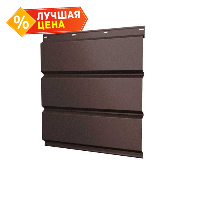 Софит металлический без перфорации 0,5 Satin с пленкой RAL 8017 шоколад