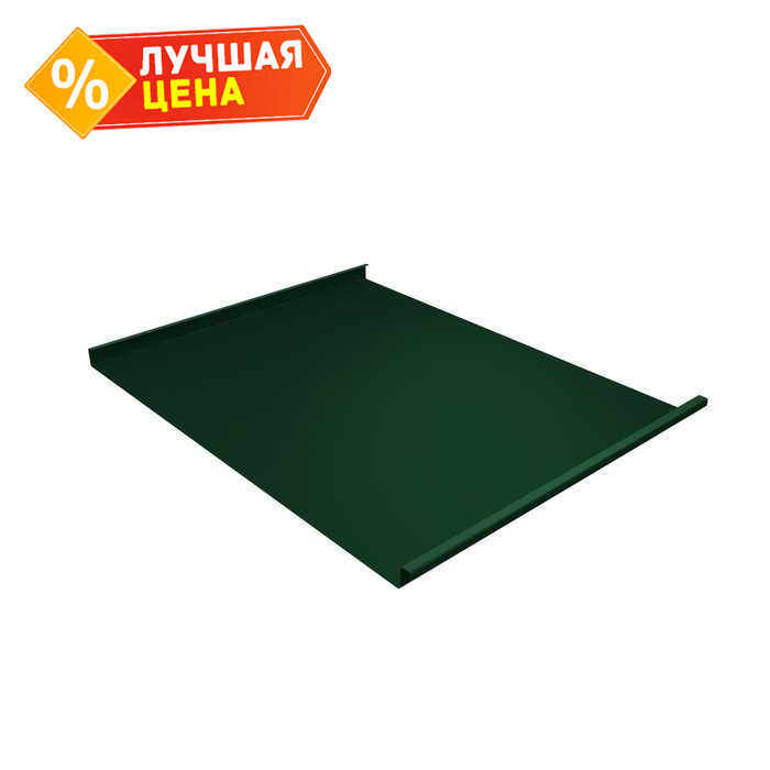 Фальцевая кровля Фальц двойной стоячий Grand Line 0,5 Velur X RAL 6005 Зеленый