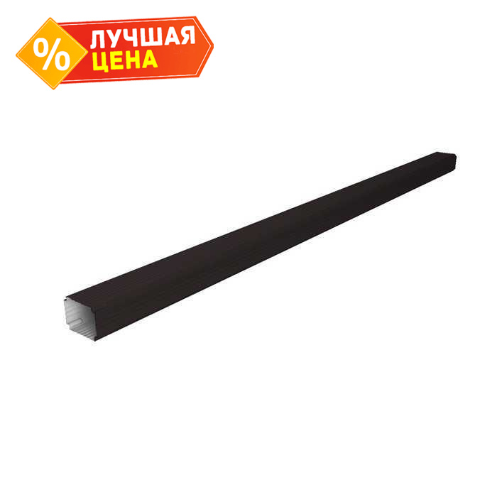 Труба гофр. Vortex Lite Matt 76х102х3000 мм RAL 9005 черный