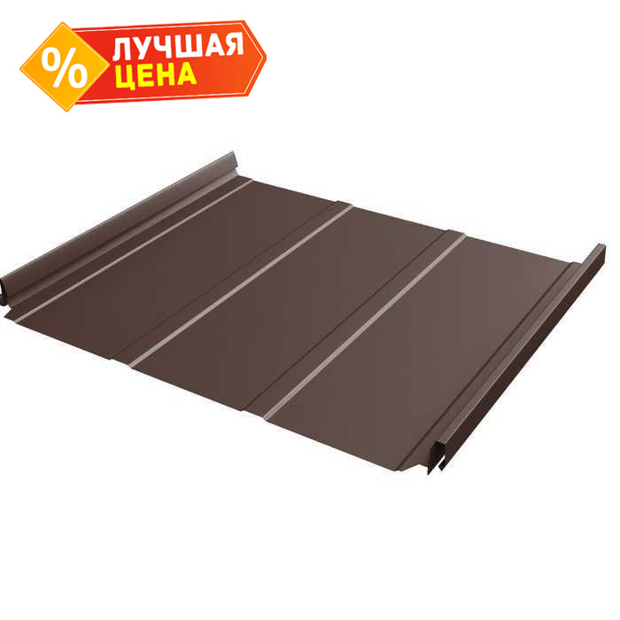 Фальцевая кровля Кликфальц Pro Line Grand Line 0,5 Drap RAL 8017 Шоколад