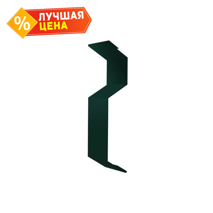 Планка примыкания внакладку Фартук S6 пристенный накладной 0,45 PE с пленкой RAL 6005 зеленый мох