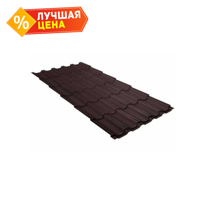 Металлочерепица Grand Line Kvinta plus 0,5 Satin Мatt RAL 8017 Шоколад