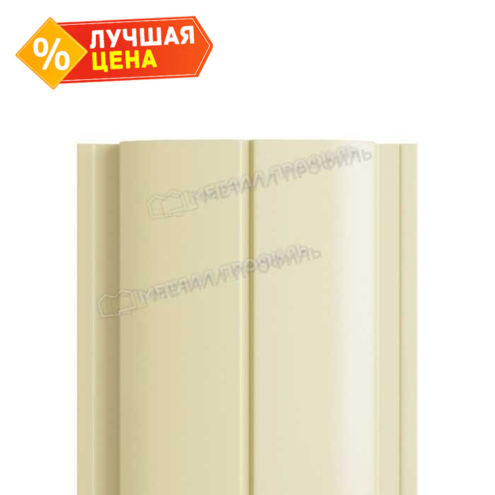 Штакетник Металл Профиль ELLIPSE-T 0,5 NormanMP RAL1015 Светлая слоновая кость