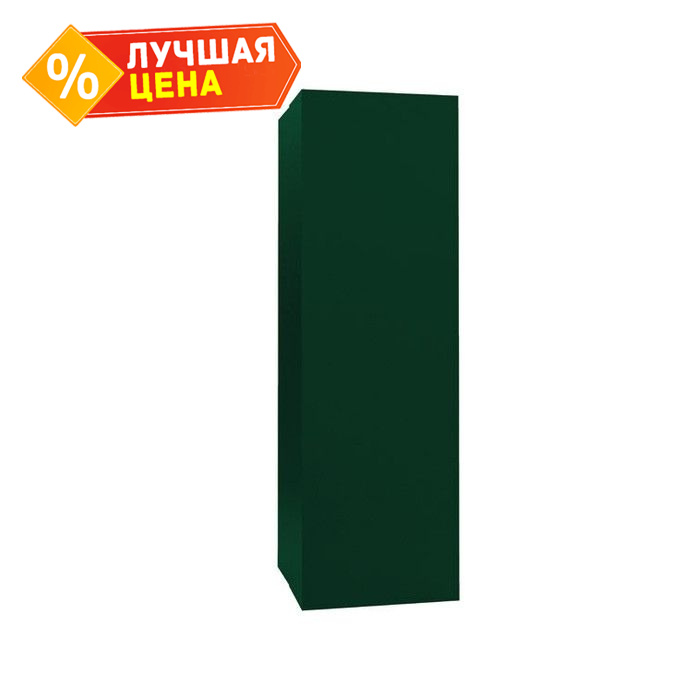 Кожух на трубу прямой д250/ш250/в1000 0,5 Satin с пленкой RAL 6005 зеленый мох