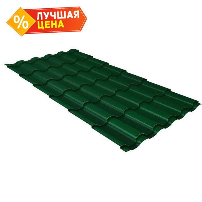 Металлочерепица Grand Line Kredo 0,5 GreenCoat Pural Matt BT RAL 6005 Зеленый мох