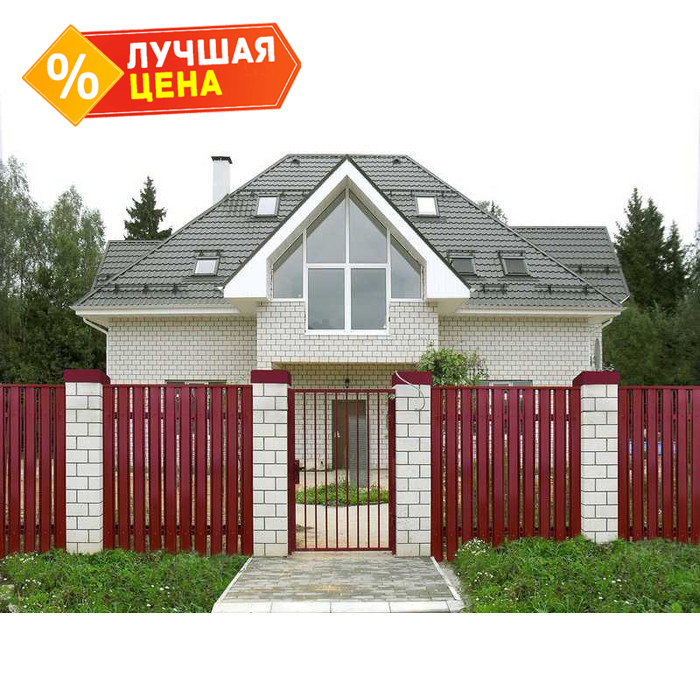 Штакетник Полукруглый Slim Grand Line 0,4 Полиэстер - double RAL7024 Мокрый Асфальт