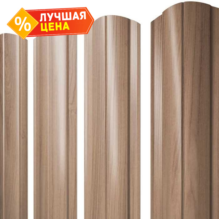 Штакетник Круглый фигурный Grand Line 0,45 Print Elite Honey Wood Honey Wood