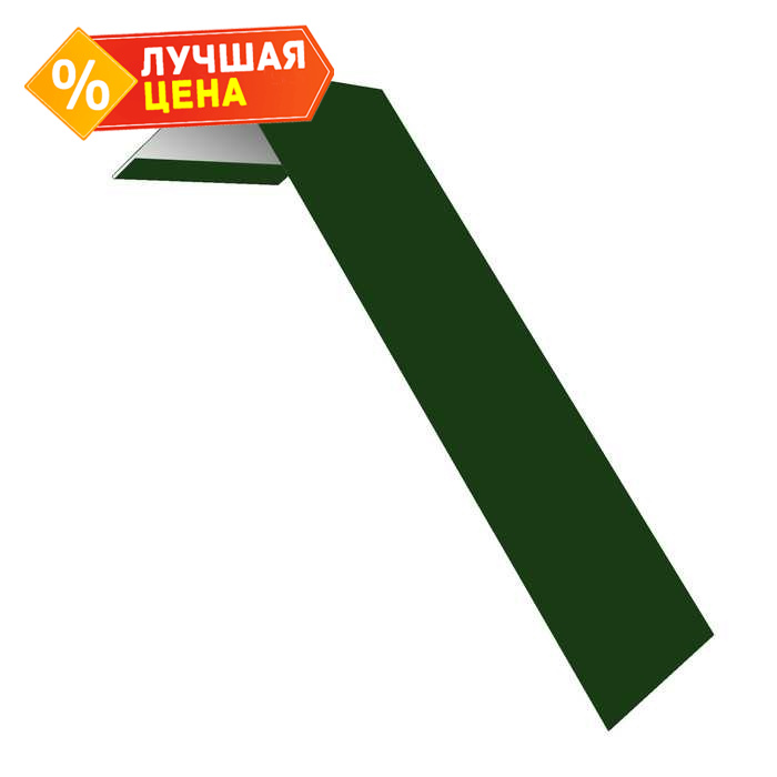 Планка лобовая/околооконная простая 190х50 0,45 PE с пленкой RAL 6002 лиственно-зеленый