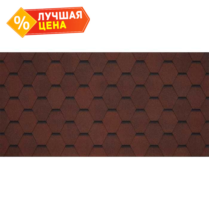 Гибкая черепица Тегола Comfort GARDA Rosso 409