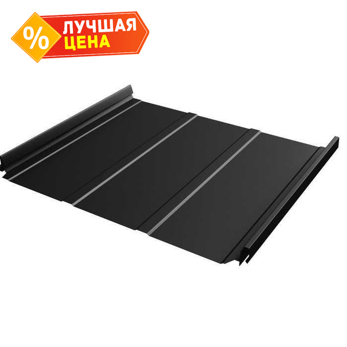 Фальцевая кровля Кликфальц Pro Line Grand Line 0,5 PurPro Matt (275) RAL 9005 Черный