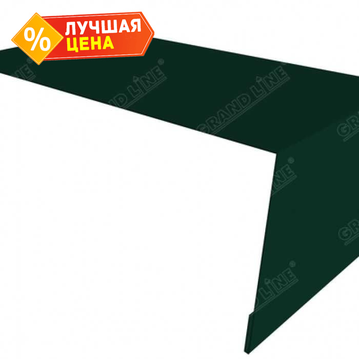 Планка мансардная 0,5 Satin с пленкой RAL 6005 зеленый мох