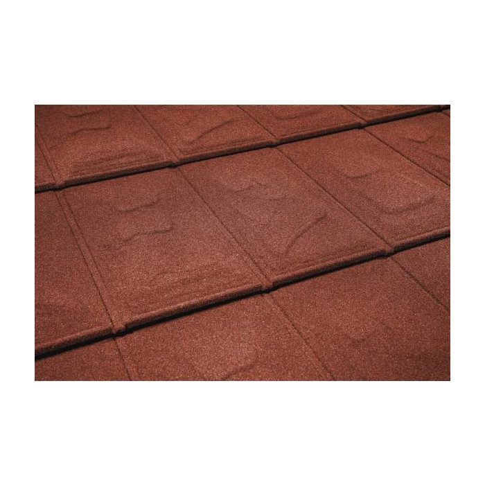 Композитная черепица Метротайл (Metrotile) серия I-Slate, цвет красный, 1340х430 мм