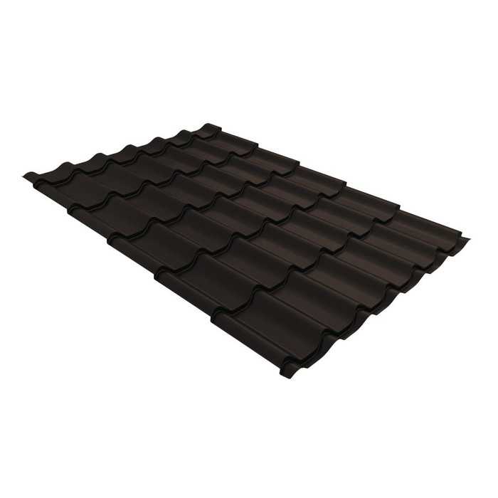 Металлочерепица Grand Line Classic 0,5 Rooftop Matte RR 32 Темно-коричневый