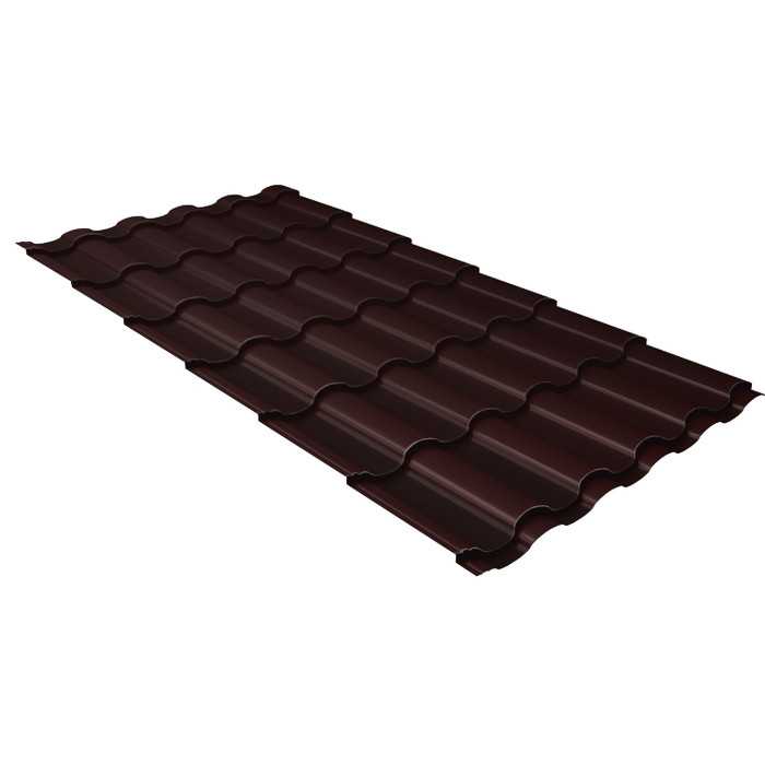 Металлочерепица Grand Line Kredo 0,5 Quarzit RAL 8017 Шоколад