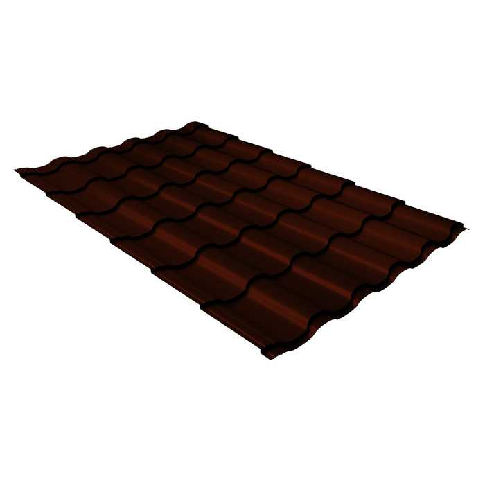 Металлочерепица Grand Line Kredo 0,5 Rooftop Matte RAL 8017 Шоколад - фото 2
